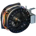 Transport belt motor (with fan encoder) – Provides the drive to transport paper through the mailbox structure